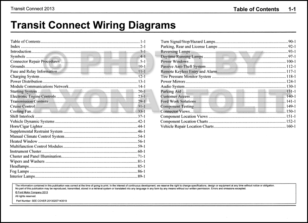 Wiring Diagram For Ford Transit Connect