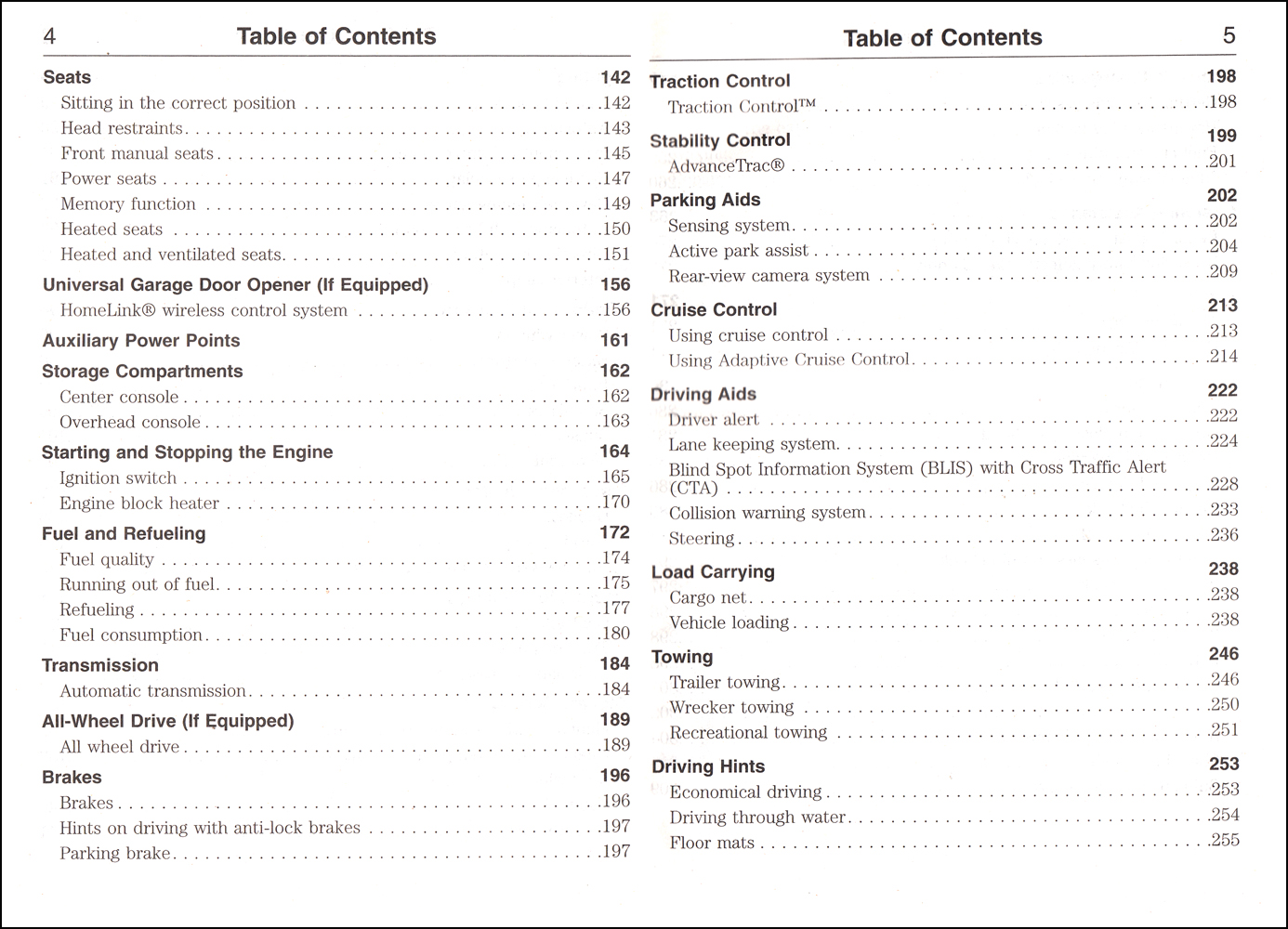 2015 Ford Taurus Owner's Manual Original