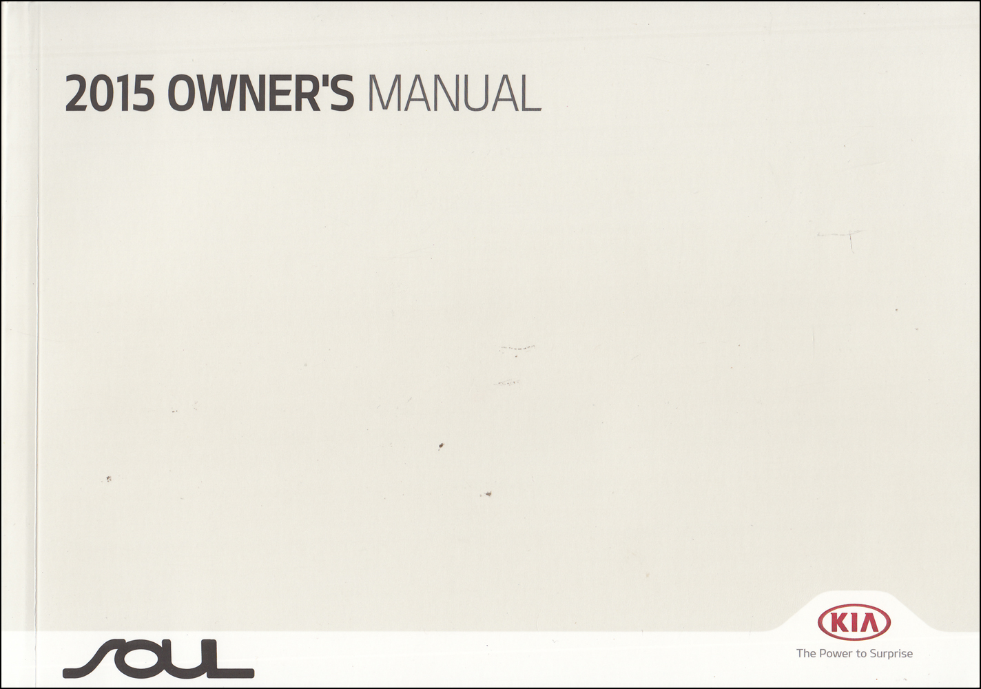 2015 Kia Soul Owner's Manual Original