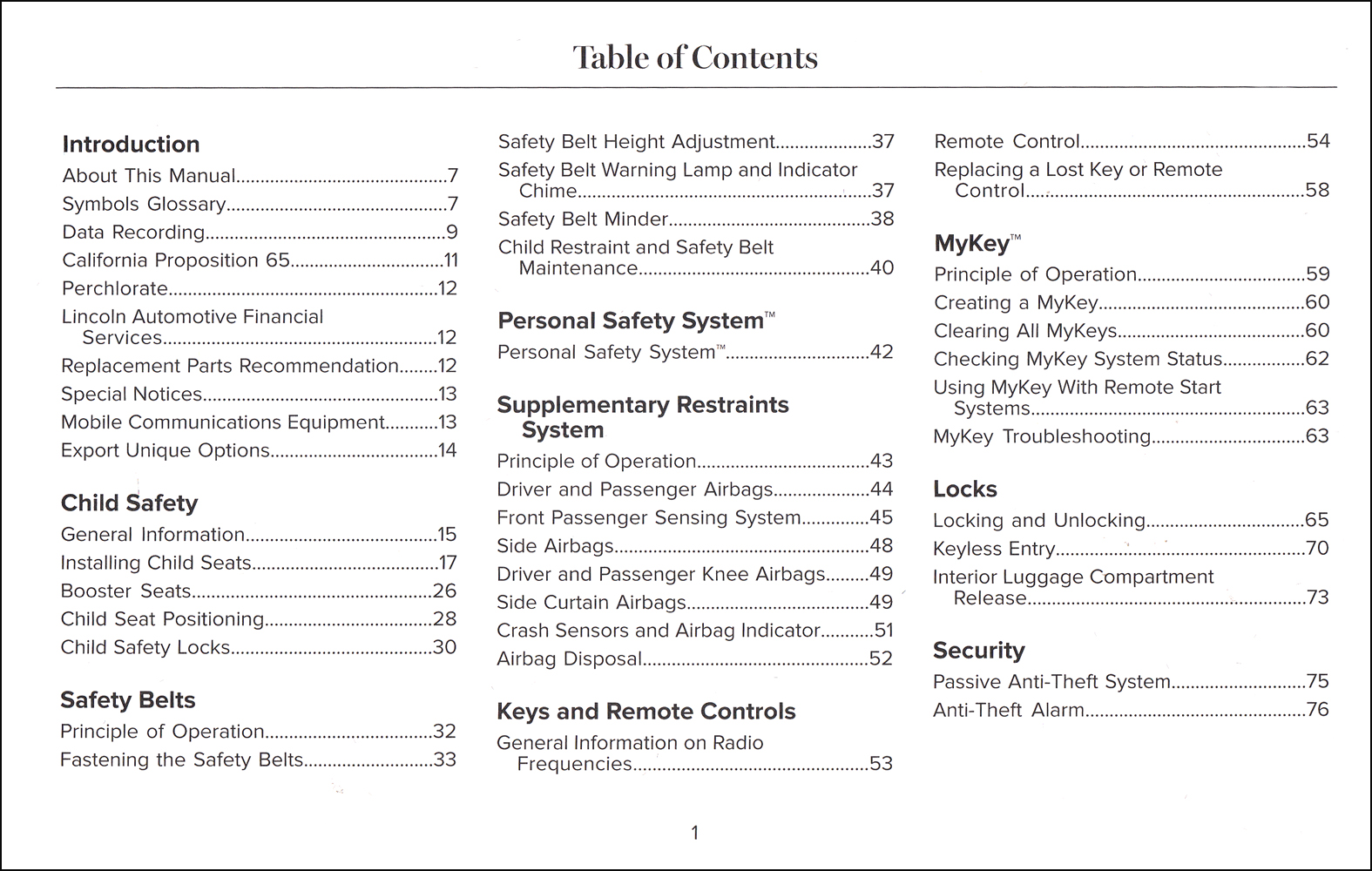 2015 Lincoln MKZ Hybrid Owner's Manual Original