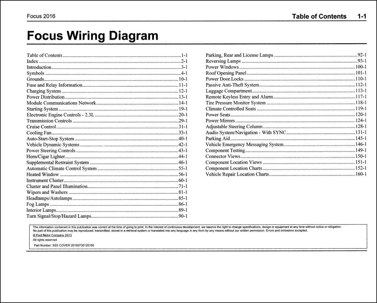 2016 Ford Focus Rs Wiring Diagram Manual Original