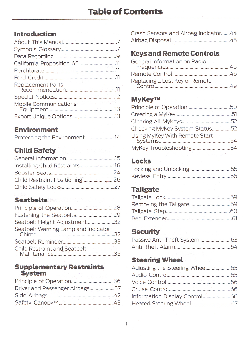 2016 Ford Super Duty Owner's Manual Original F250 F350 F450 F550