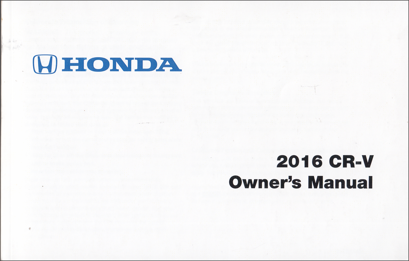 2016 Honda CRV Owner