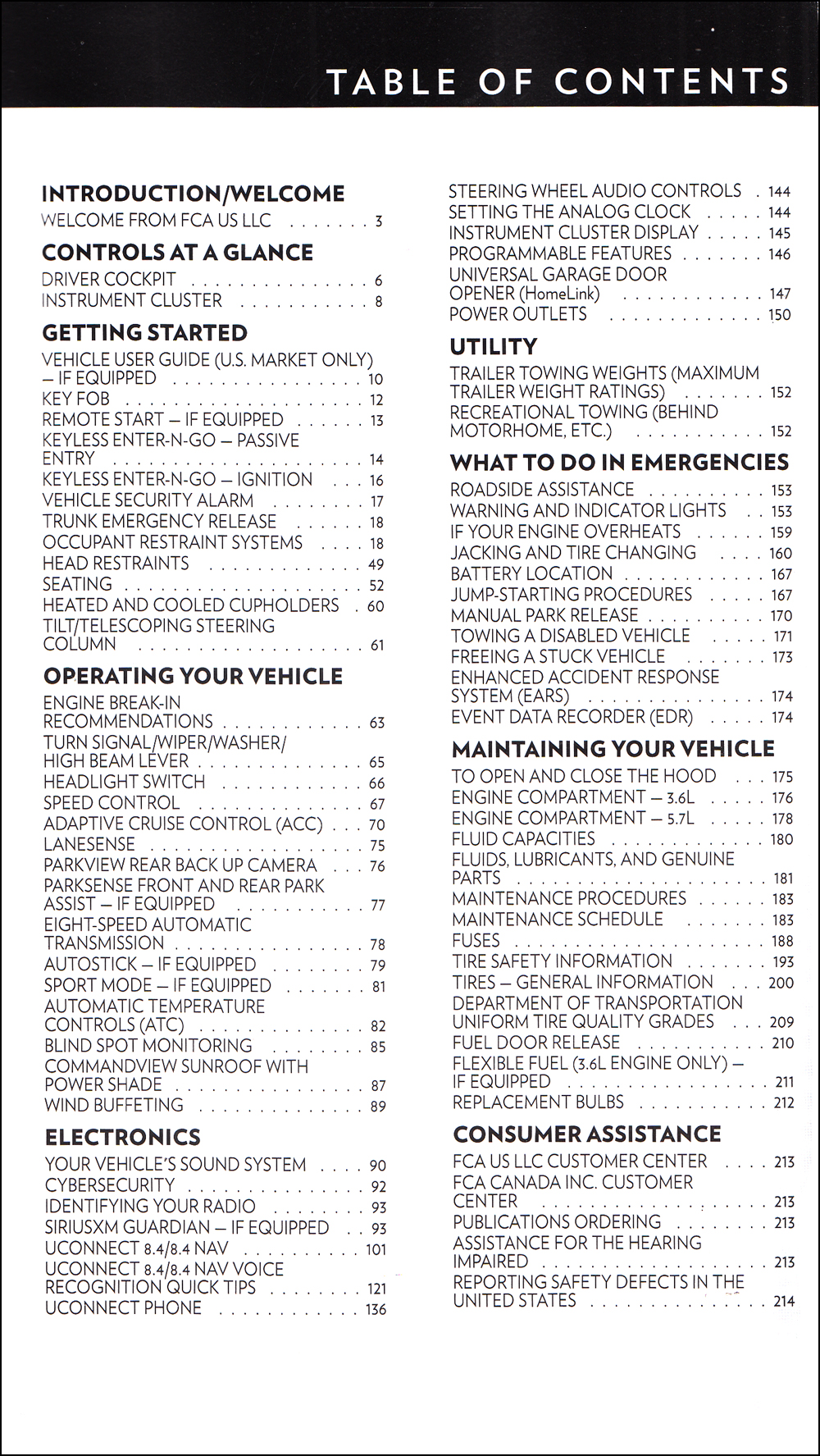 2017 Chrysler 300 User Guide Owner&#39;s Manual Original