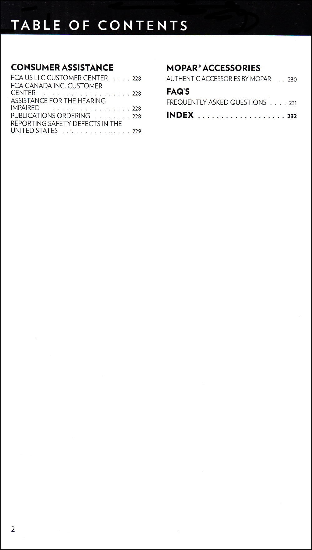 2017 Chrysler Pacifica User Guide Owner's Manual With Case, Pamphlets