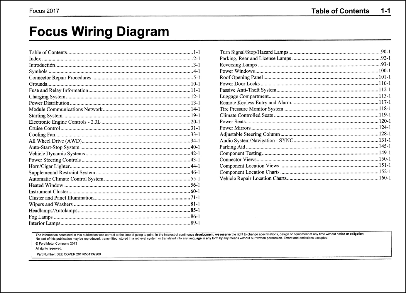 2017 Ford Focus Rs Wiring Diagram Manual Original