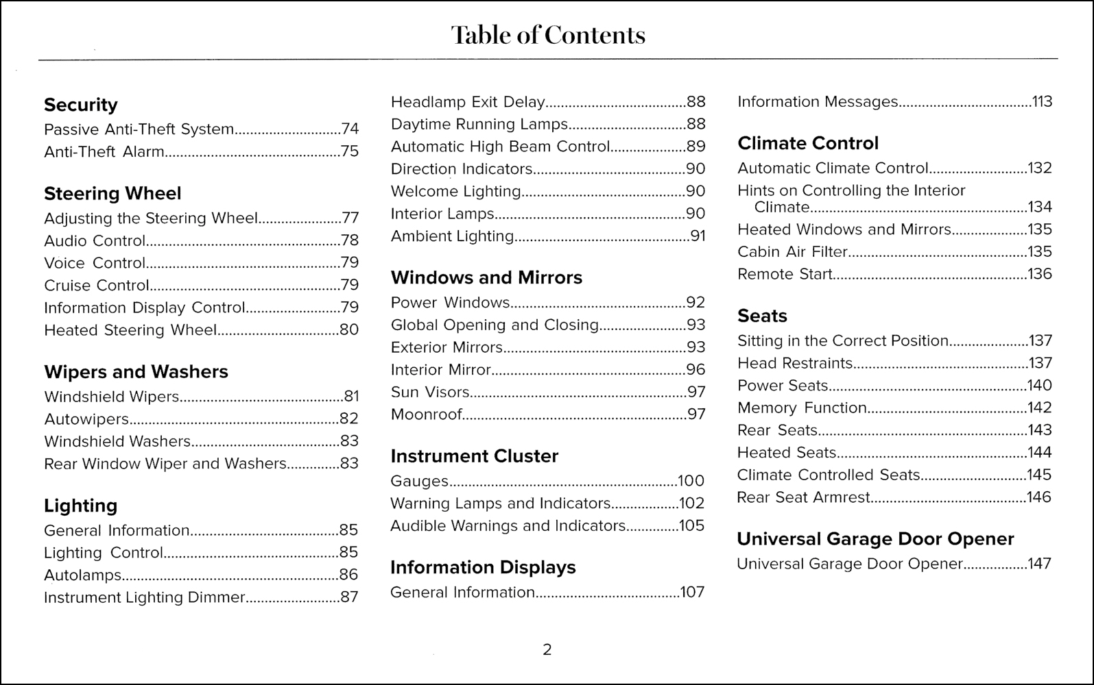 2017 Lincoln MKC Owner's Manual Package with Case Original