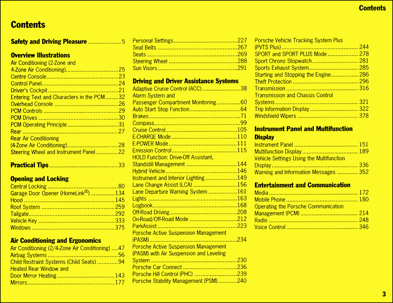 Porsche Cayenne User Manual