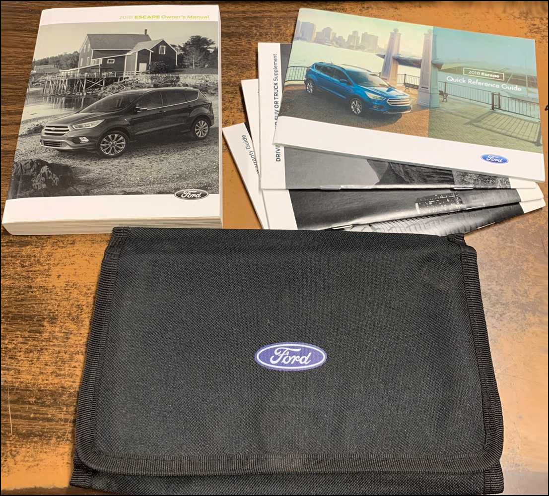 2018 Ford Escape Owner's Manual Original