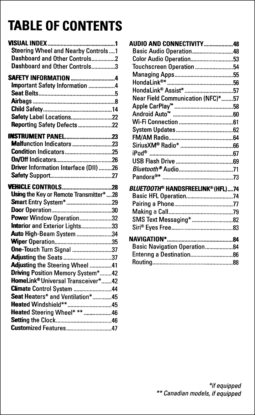 2018 Honda Accord Owners Manual