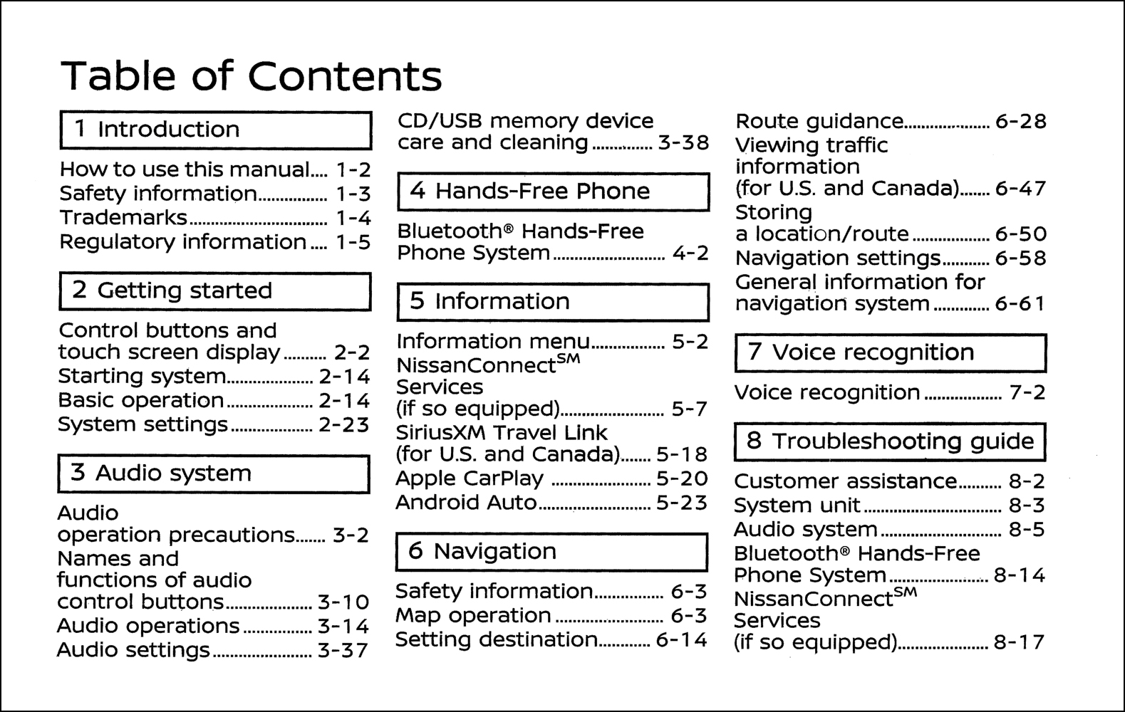 2018 Nissan Connect Navigation System Owners Manual Original Maxima