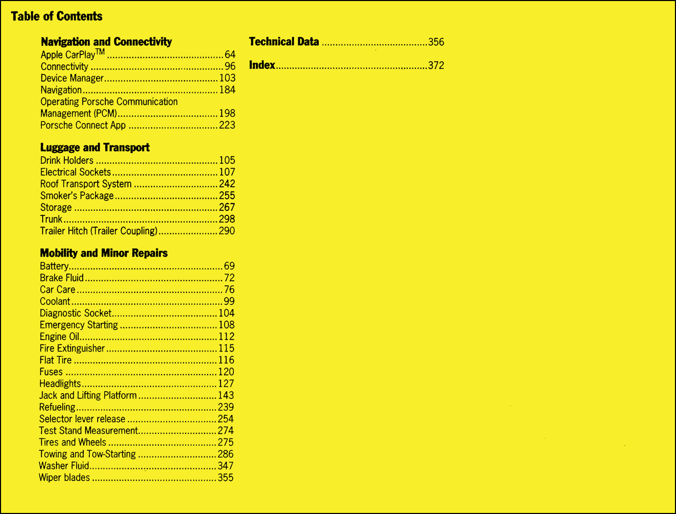2018 Porsche Macan Owners Manual Original