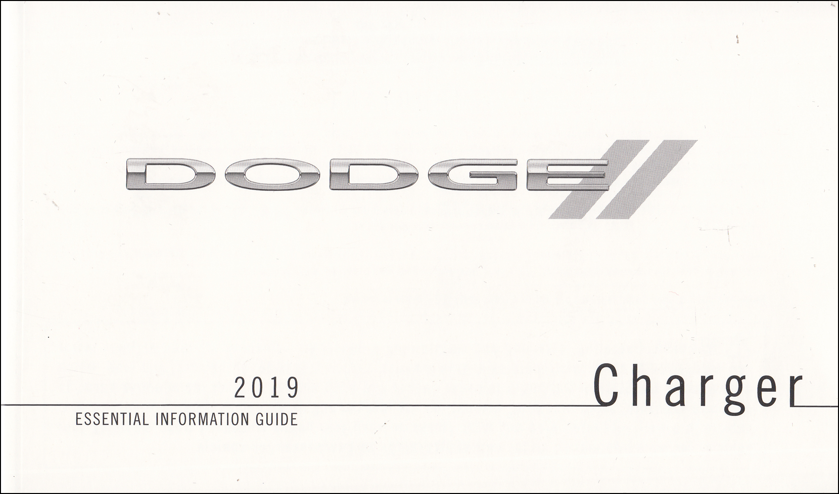 2019 Dodge Charger Essential Information Guide Owner