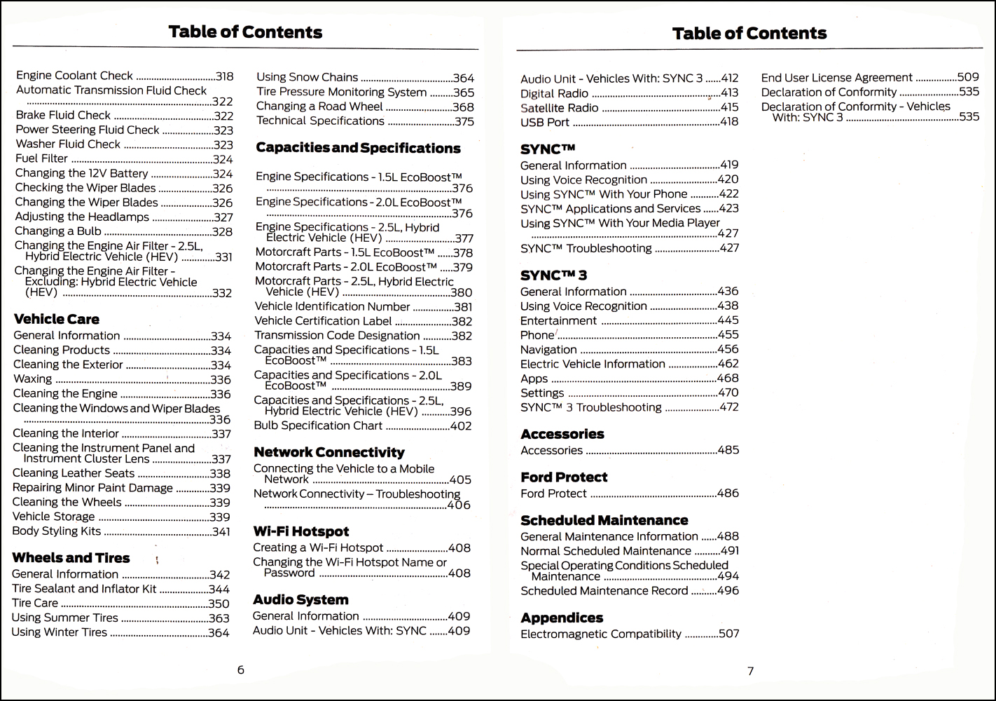 2020 Ford Escape Owner's Manual Original