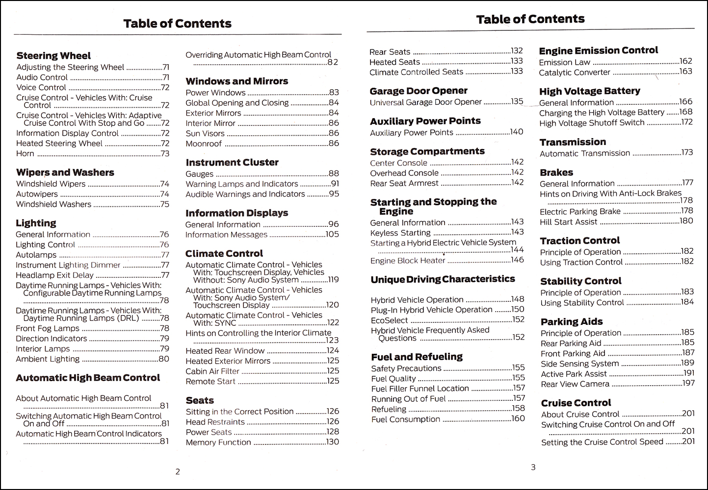 Ford Fusion Hybrid Service Schedule