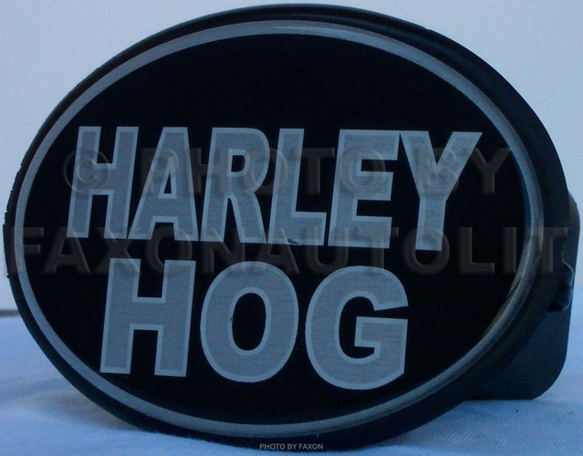 "Harley Hog" trailer hitch cover