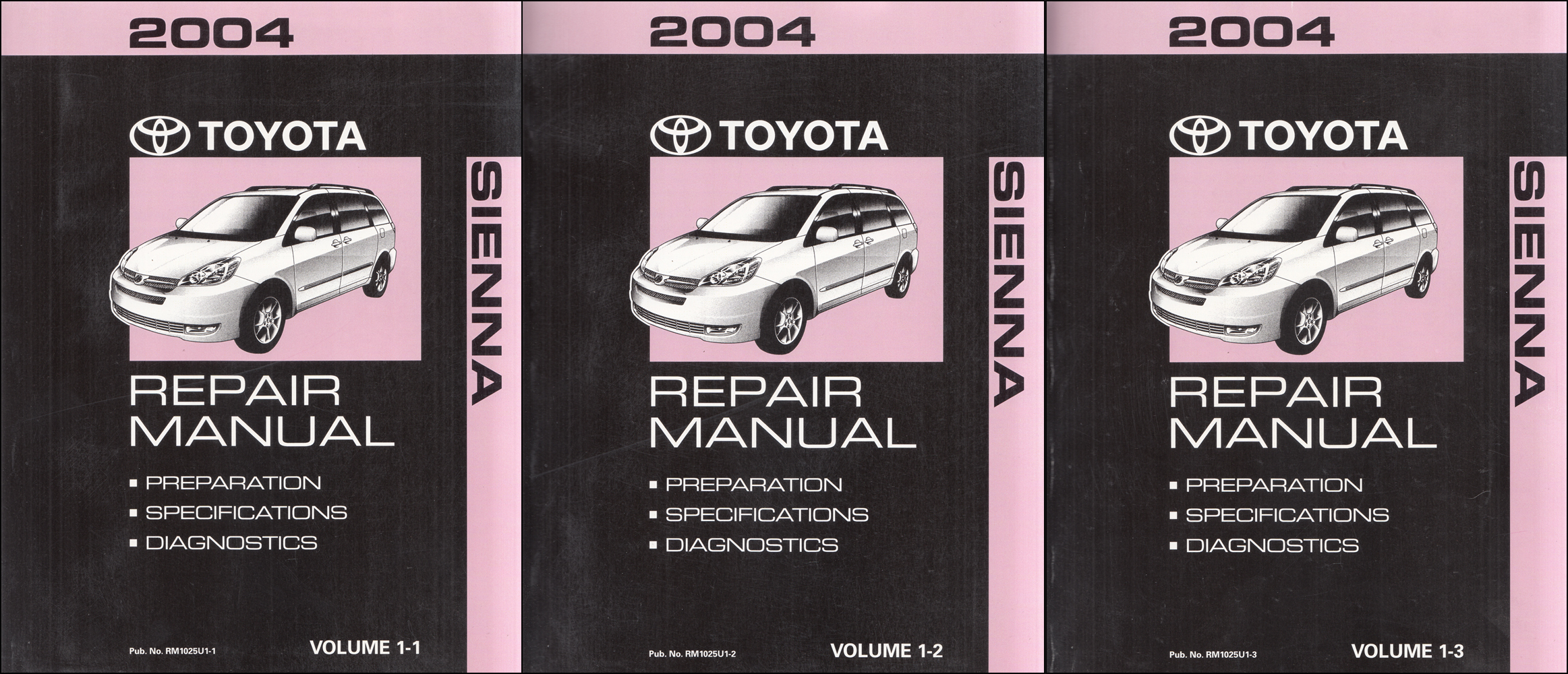 2004 Toyota Sienna Repair Shop Manual Volume 1 Only in 3 books