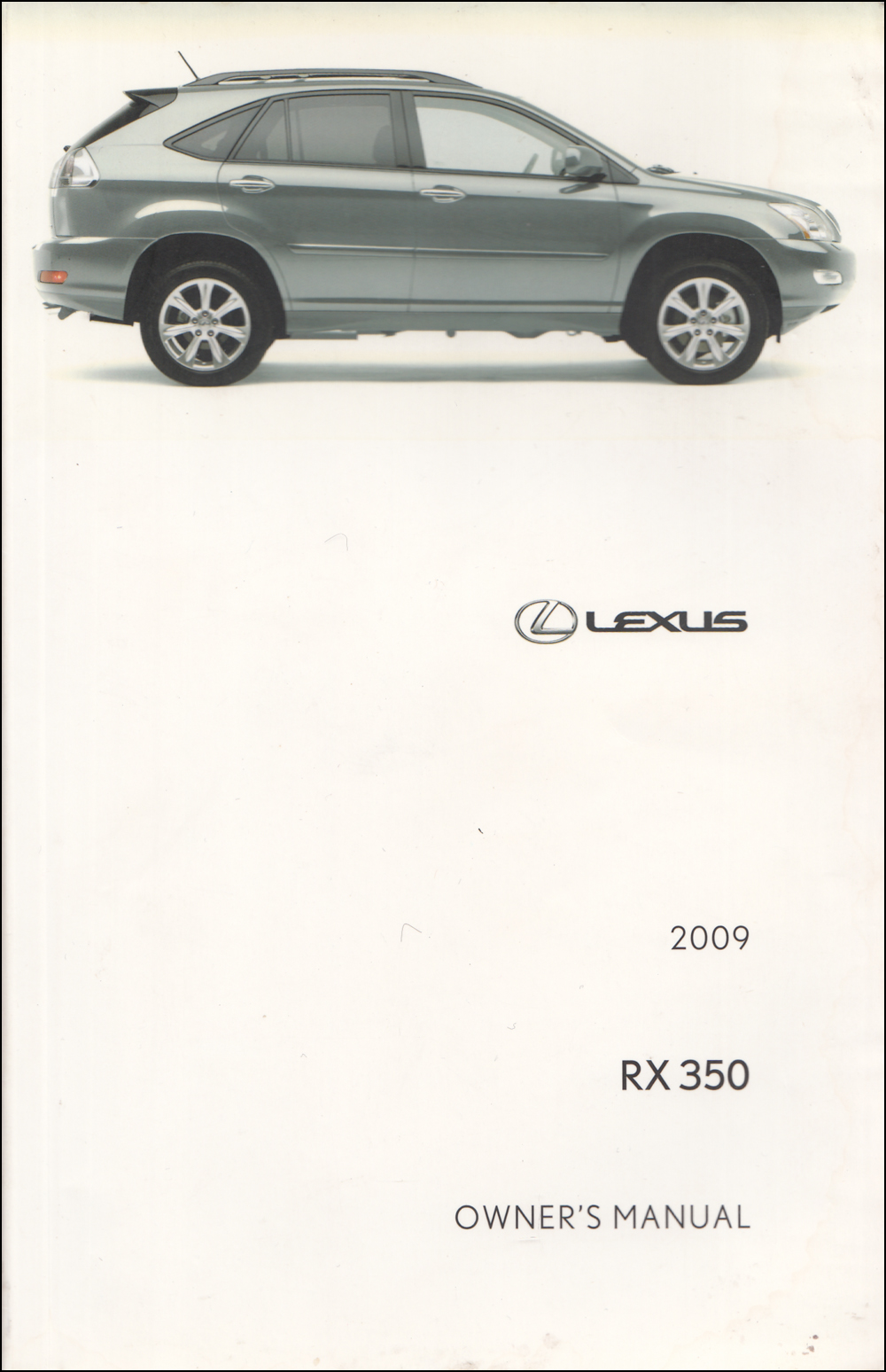 2009 Lexus RX 350 Owners Manual Original