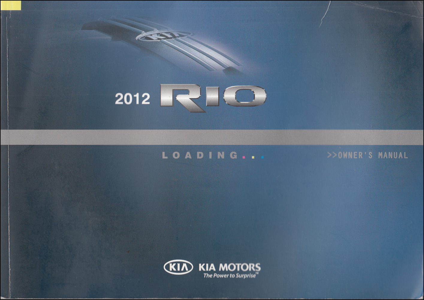 2012 Kia Rio Owner's Manual Original