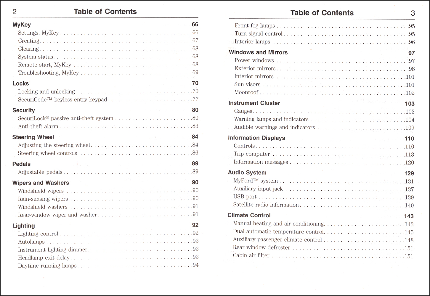 2013 Ford Flex Owner's Manual Original