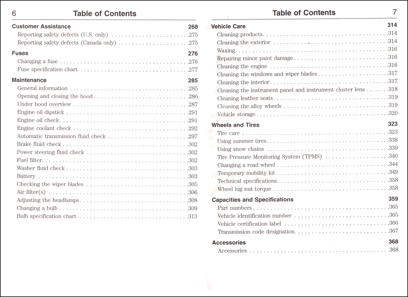 2013 Ford Taurus Owner's Manual Original