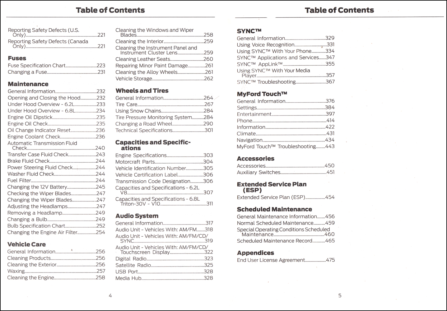 2016 Ford Super Duty Owner's Manual Original F250 F350 F450 F550