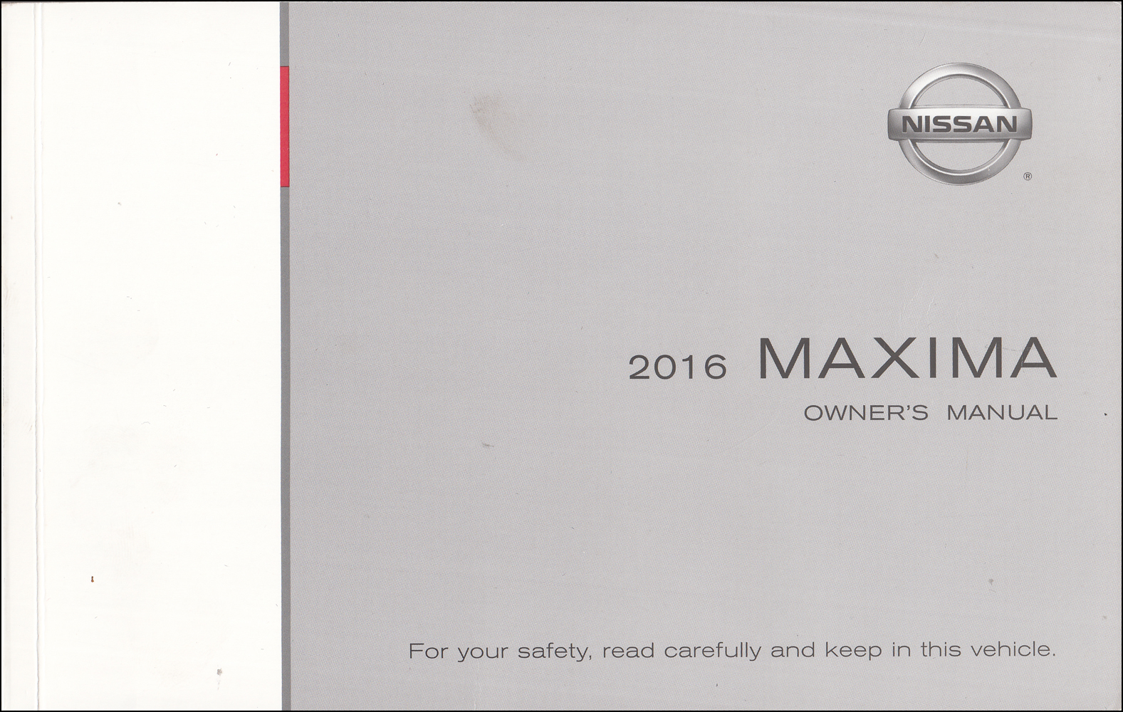2016 Nissan Maxima Owner's Manual Original