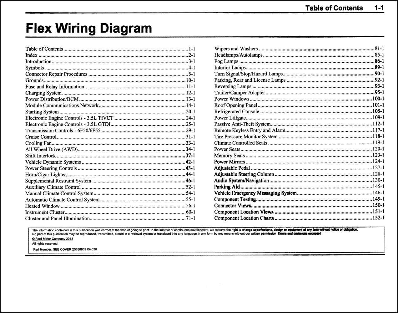 2019 Ford Flex Wiring Diagram Manual Original