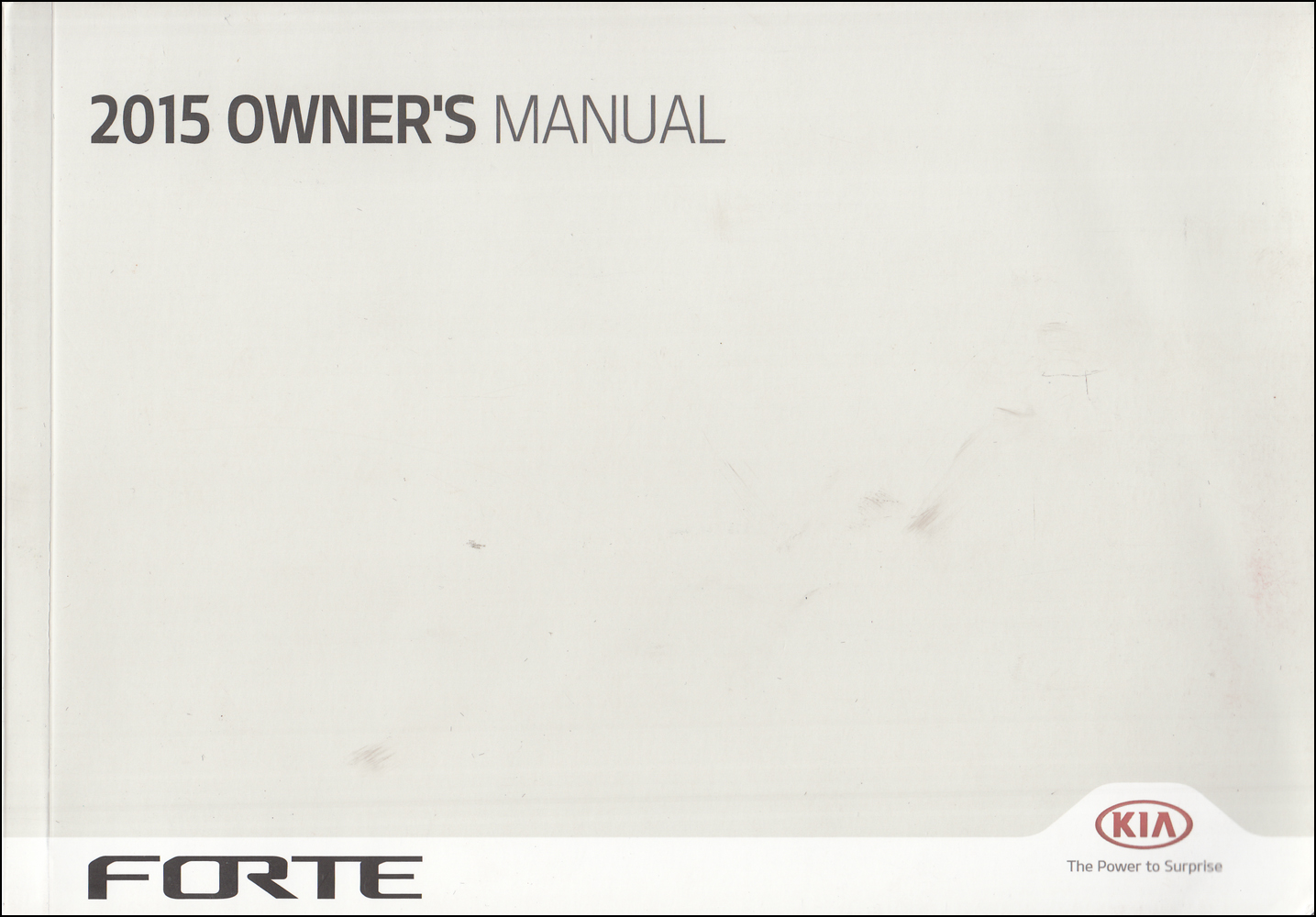 2015 Kia Forte Owner's Manual Original