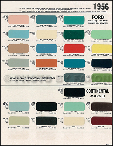 1957 Car colors ebay ford paint #6