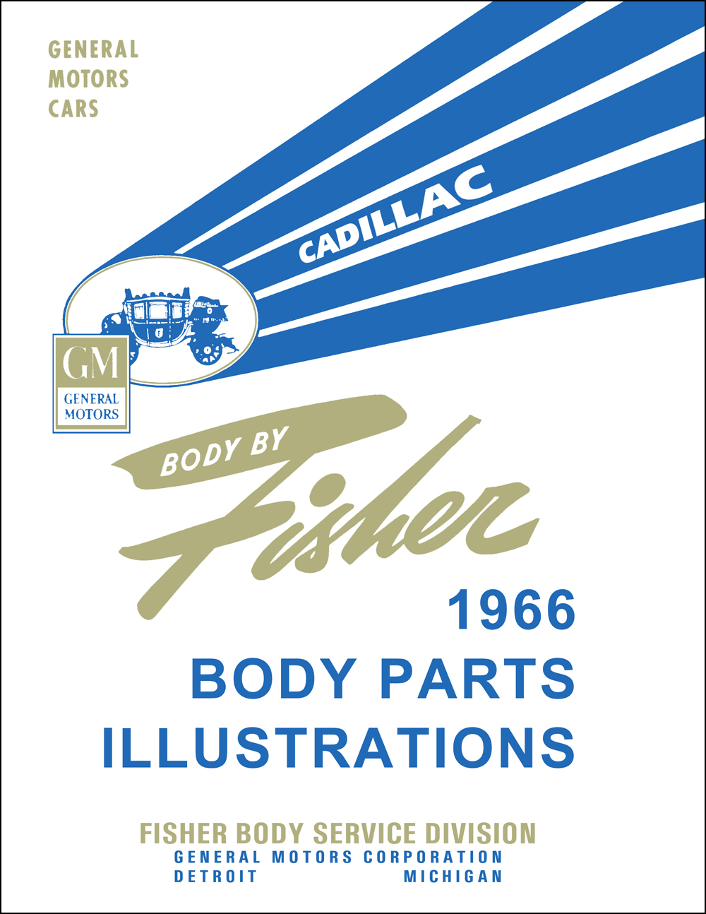 1966 Cadillac Fisher Body Parts Illustration Catalog Reprint