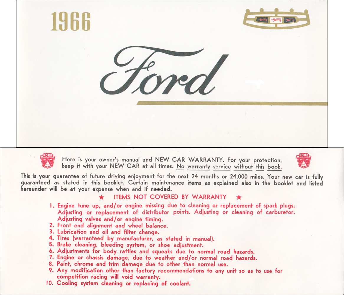 1966 Ford Galaxie  U0026 Ltd Wiring Diagram Manual Reprint