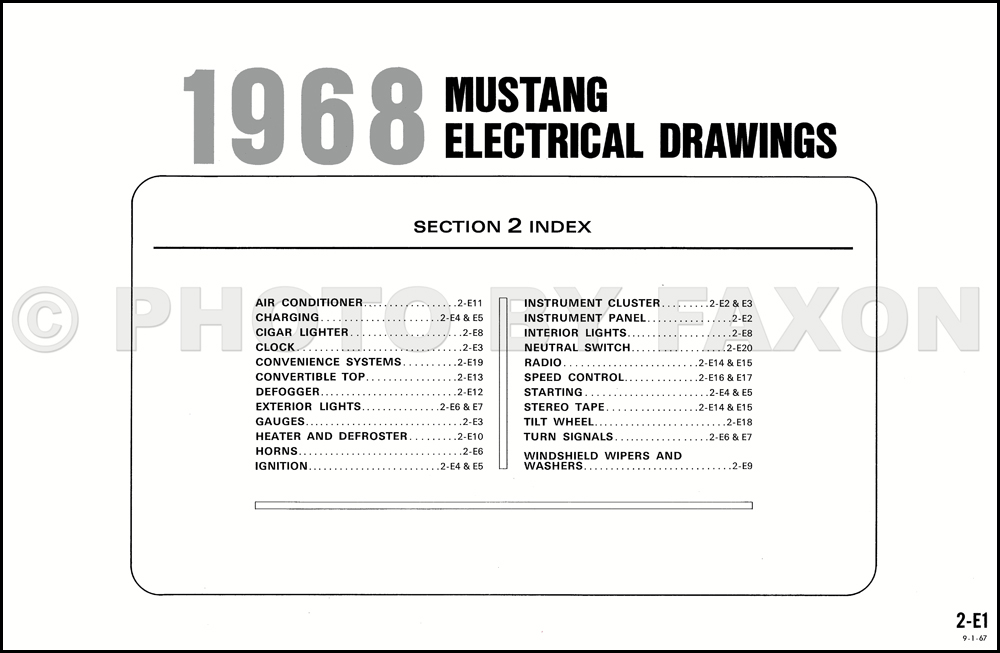 1968 Ford mustang electrical wiring diagram #5