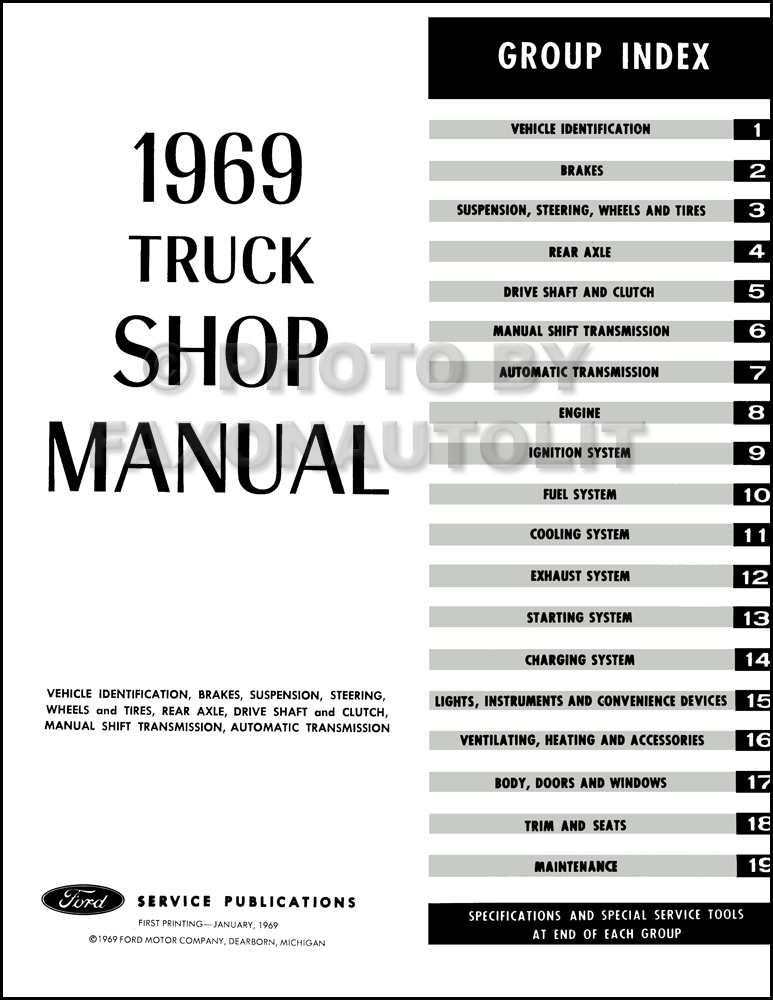 1969 Ford truck shop manual #2