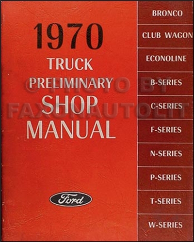 1970 Ford f100 shop manual #10