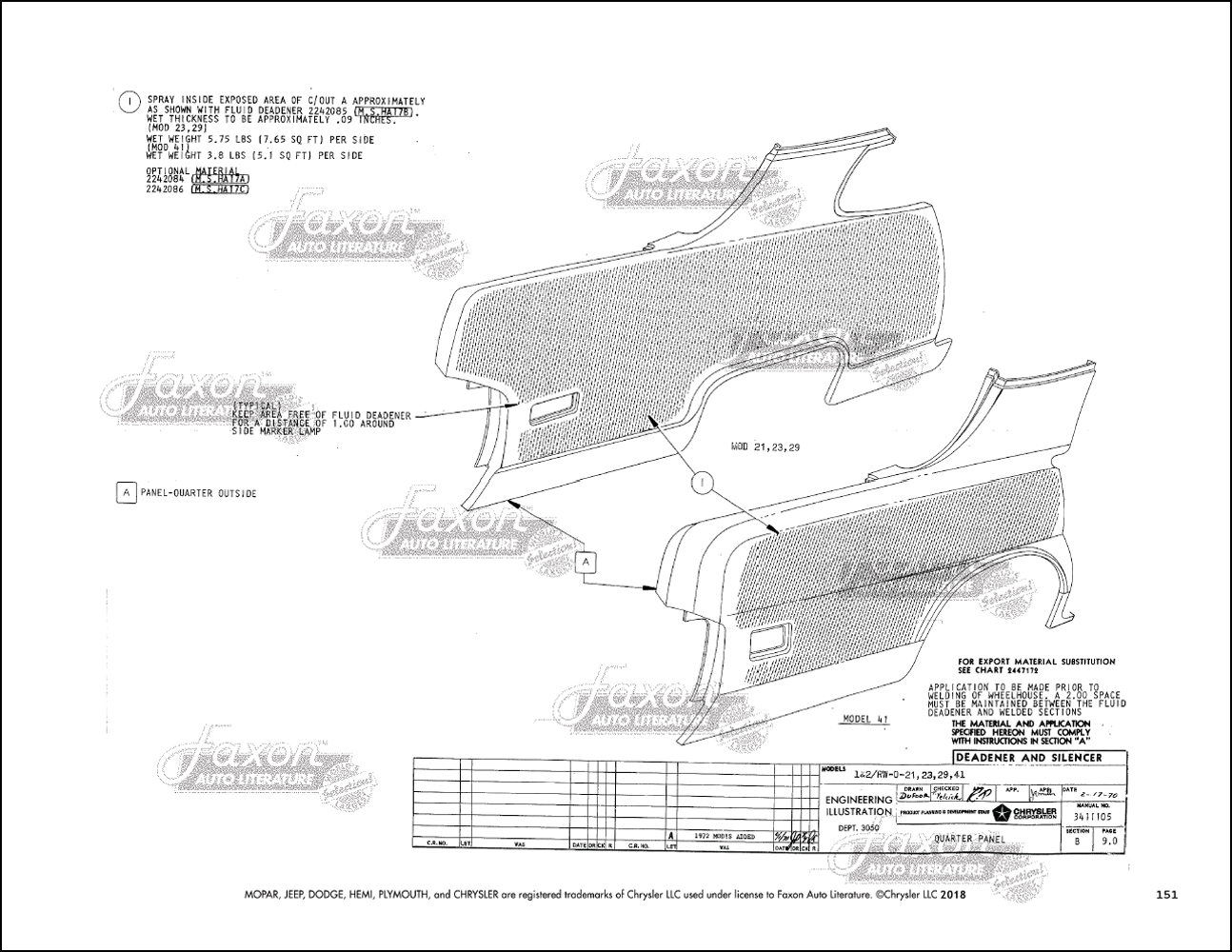 19711972 Dodge Charger Body & Electrical Assembly Manual Reprint