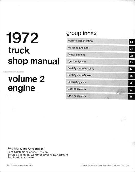 1972 Ford bronco service manual #7