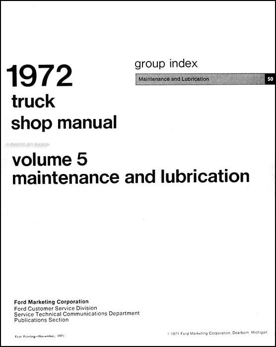 1972 Ford truck repair manual #10