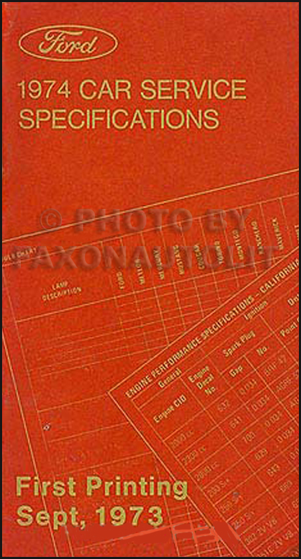 1974 Ford ranchero owners manual