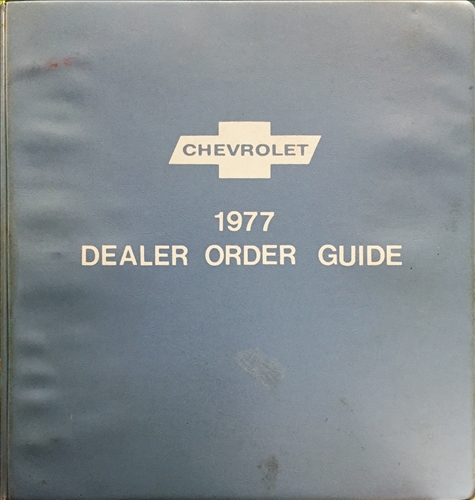 1977 Corvette Factory Assembly Manual Reprint