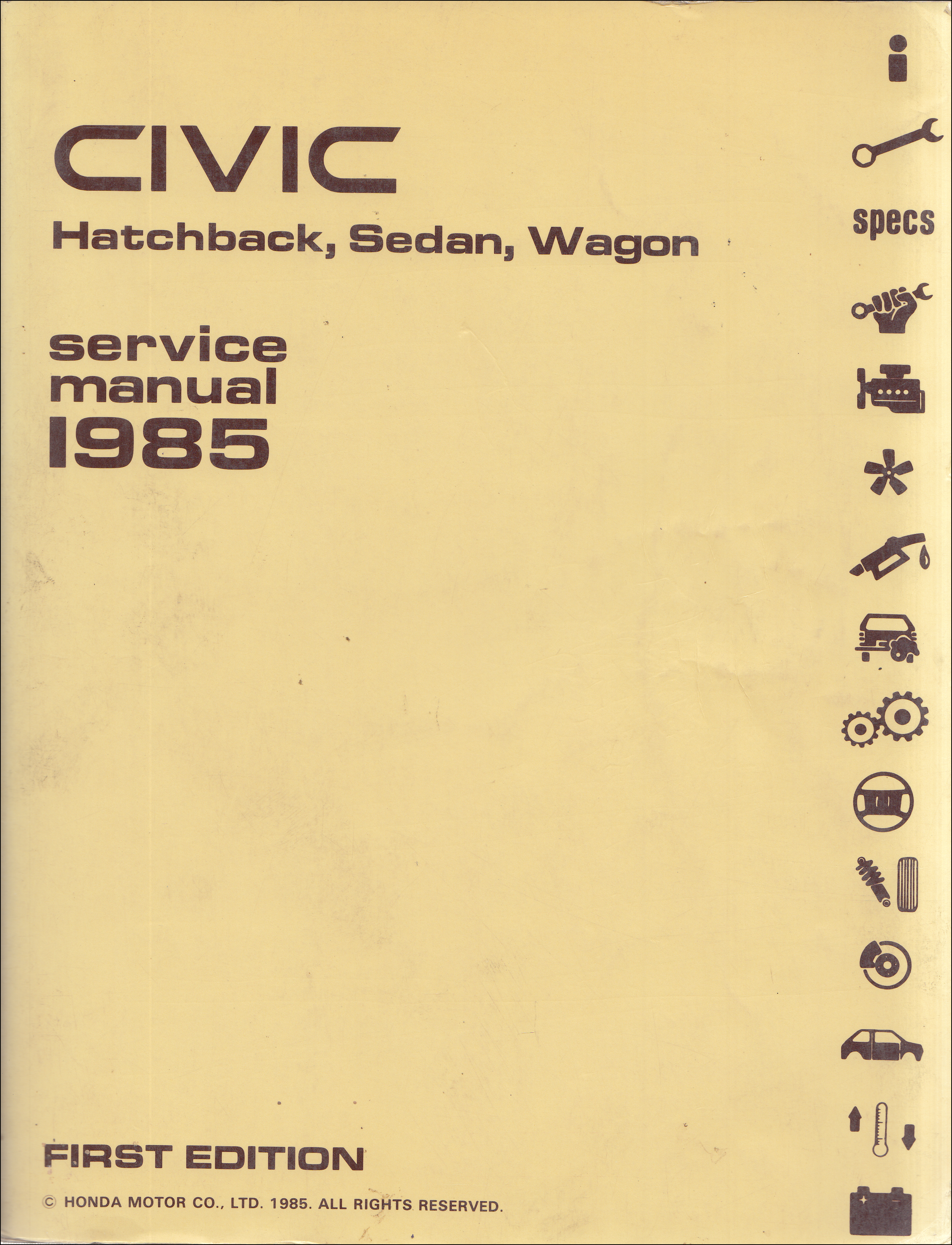 1985 Honda Civic Electrical Troubleshooting Manual Original