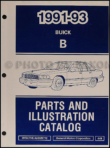 1993 Buick Roadmaster Parts Book Master Illustrated Catalog Sedan Estate Wagon