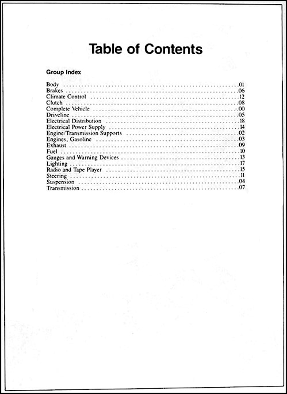 1991 Ford Tempo and Mercury Topaz Shop Manual Original. click on thumbnail  to zoom