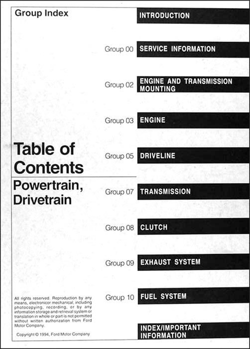1995 Ford bronco factory shop manual