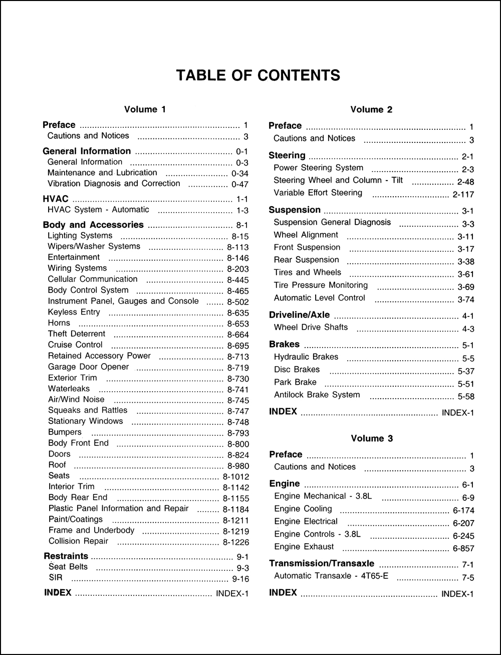 1998 Buick Park Avenue Repair Shop Manual Original 3 Volume Set 2nd Edition