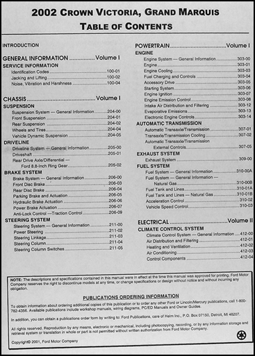 2002 Ford crown victoria repair manual #7