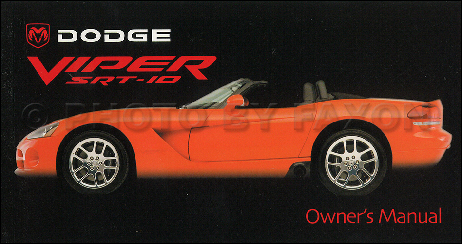 2003 Dodge Viper SRT 10 Owners Manual Original OEM SRT10 New NOS