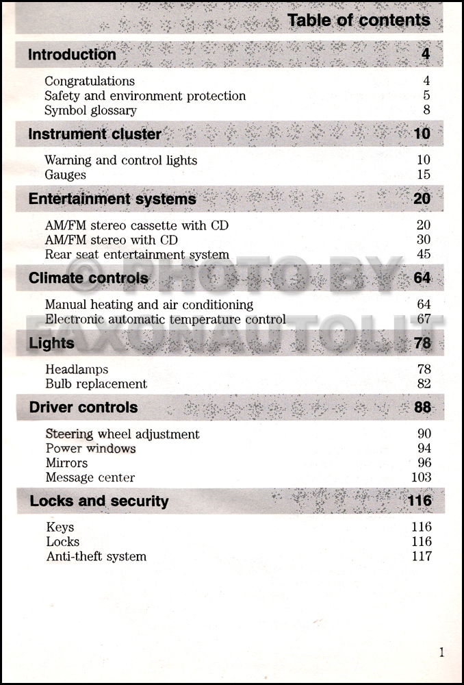 Ford excursion owner's manual #10