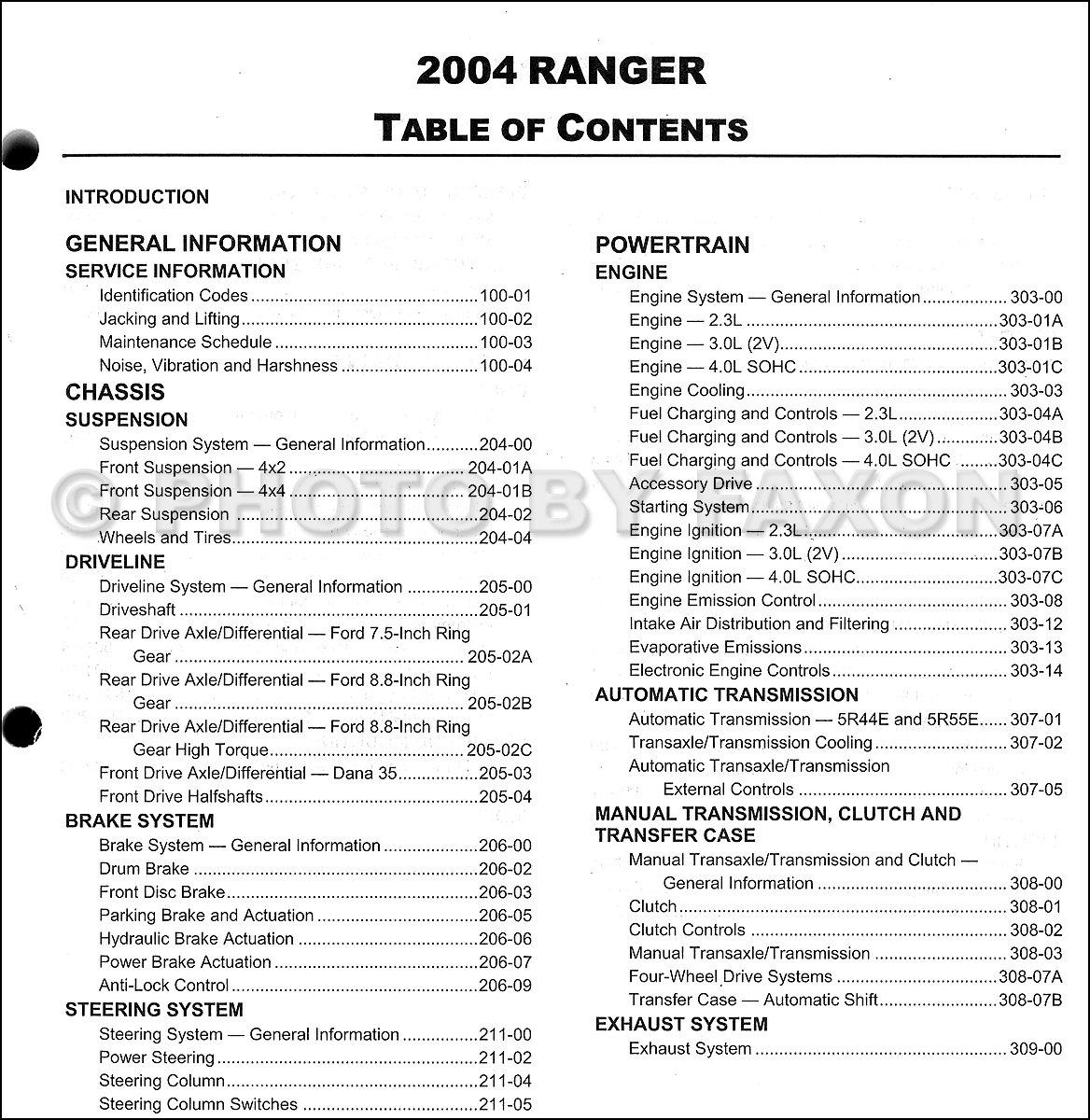 2004 Ford ranger edge service manual #2