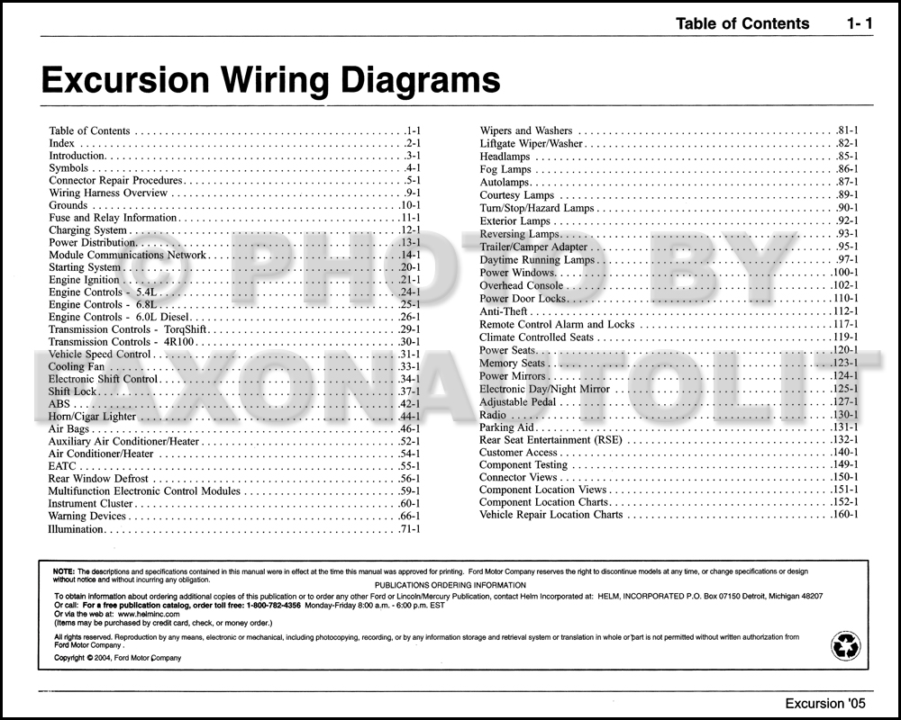 2005 Ford excursion wiring diagram
